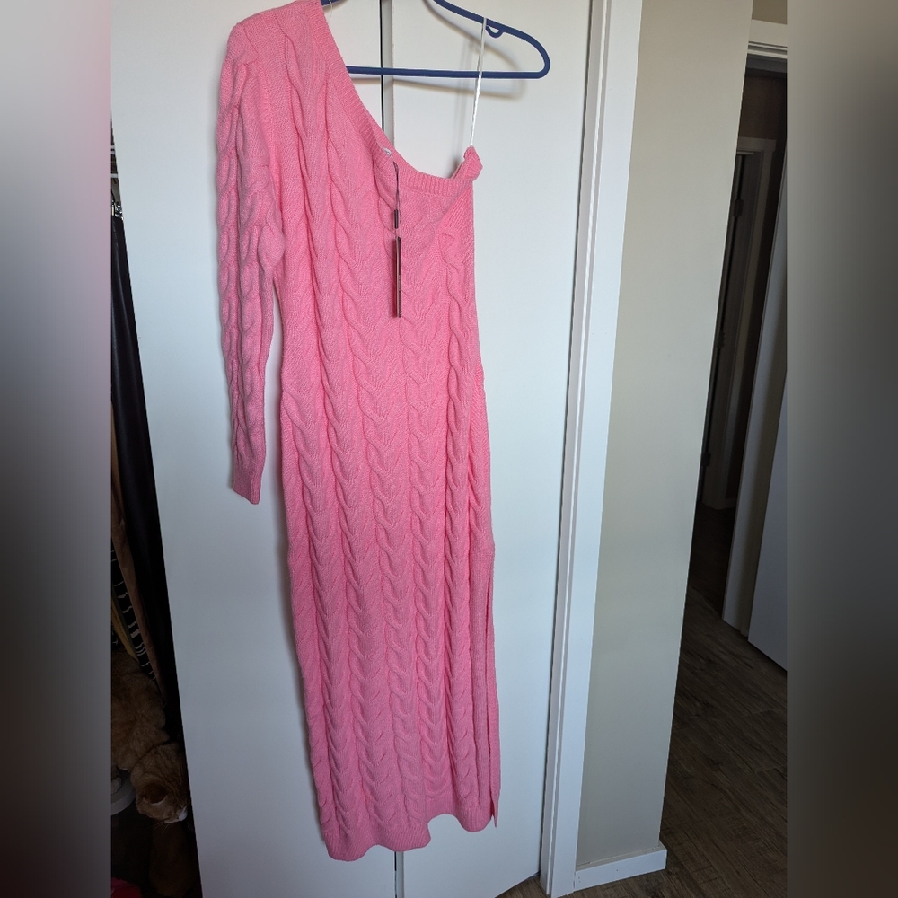 🌺 2/$30 Rosalie One Shoulder Sweater Dress - Picture 2 of 3